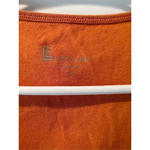 Elliott Lauren orange tank with button front - Picture 2 of 6